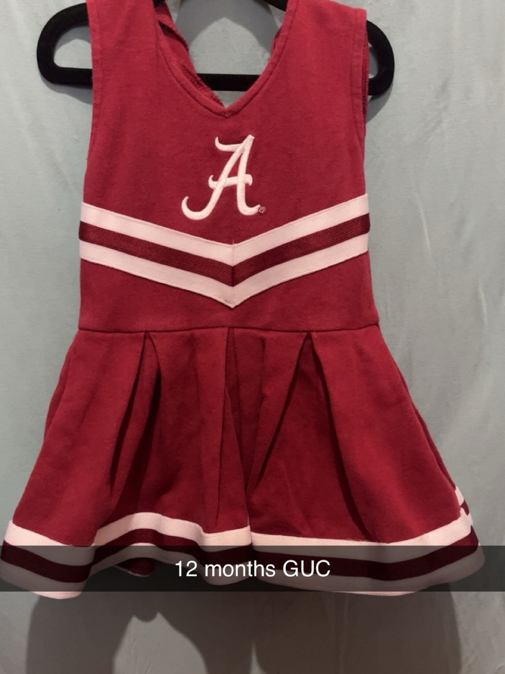 Alabama Infant Cheer Dress - Crimson with White Accents